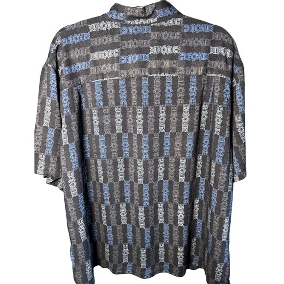 PURITAN XL MENS HAWAIIAN BUTTON UP BLUE SHIRT - Picture 7 of 10